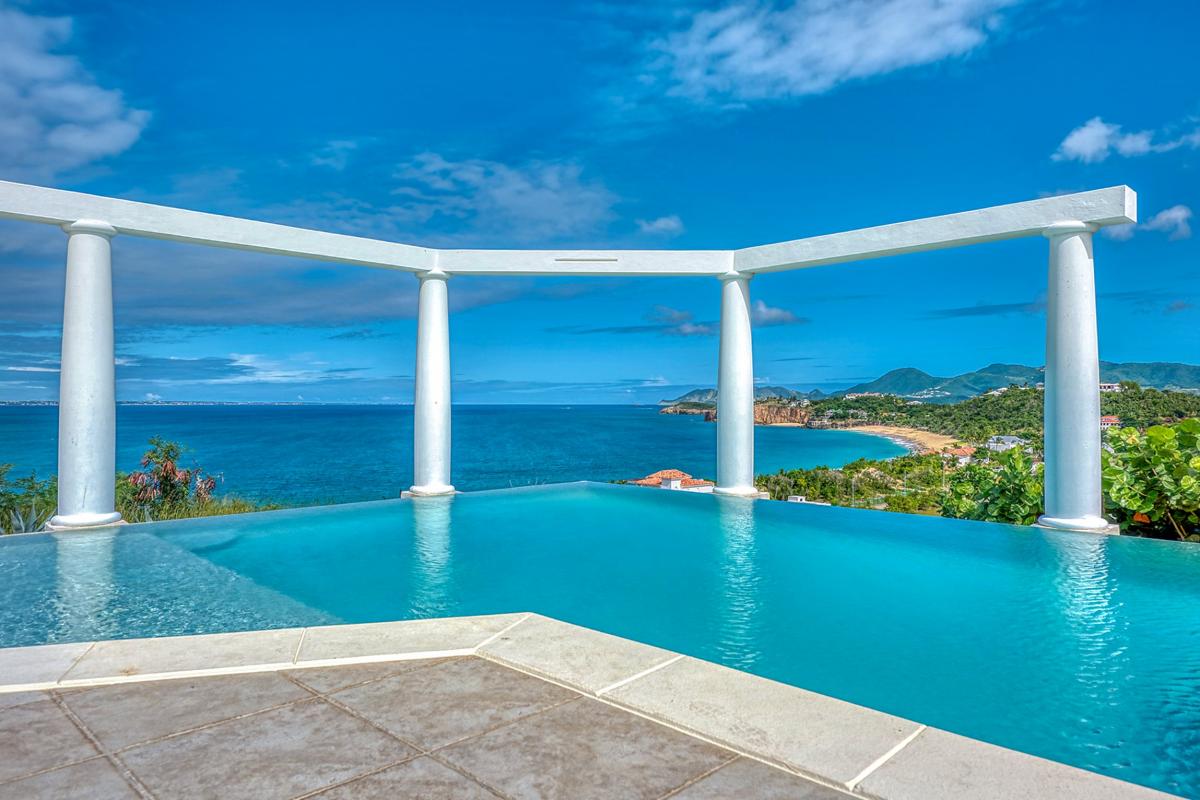 Luxury Pool Villa St Martin - Pool with sea view